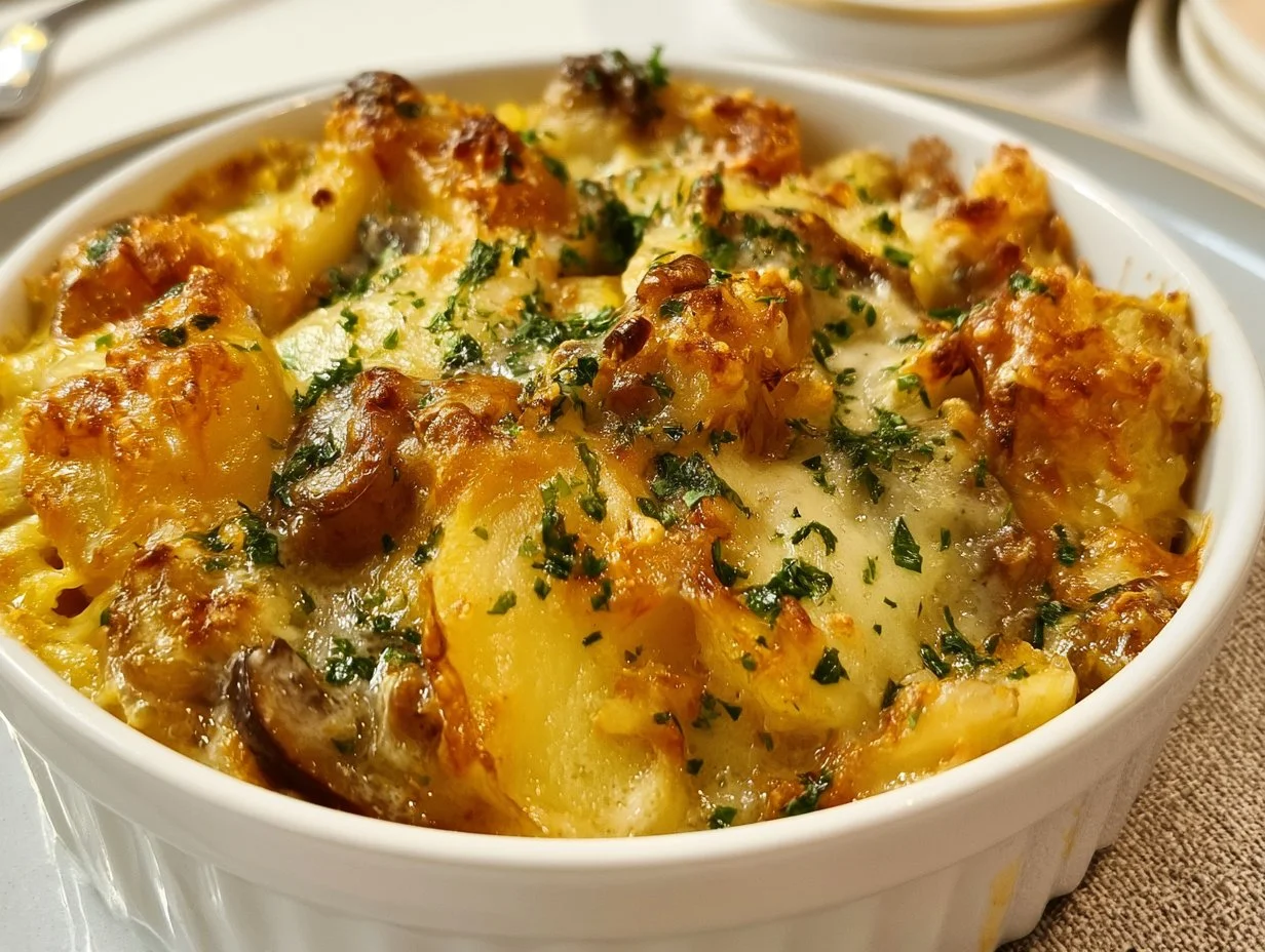 Kartoffel- und Pilzaufläufe in der Heißluftfritteuse