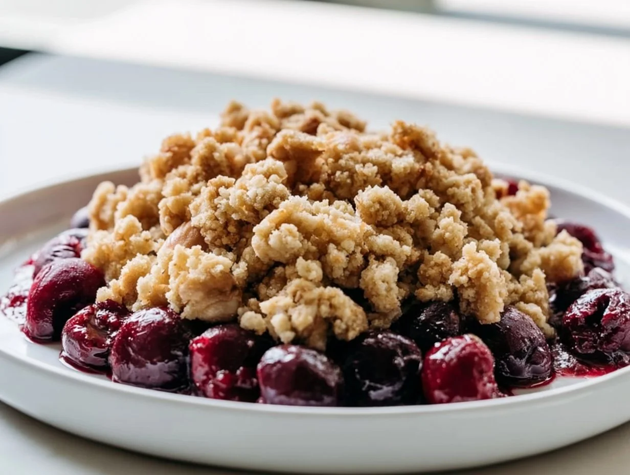 Kirschstreusel im Airfryer