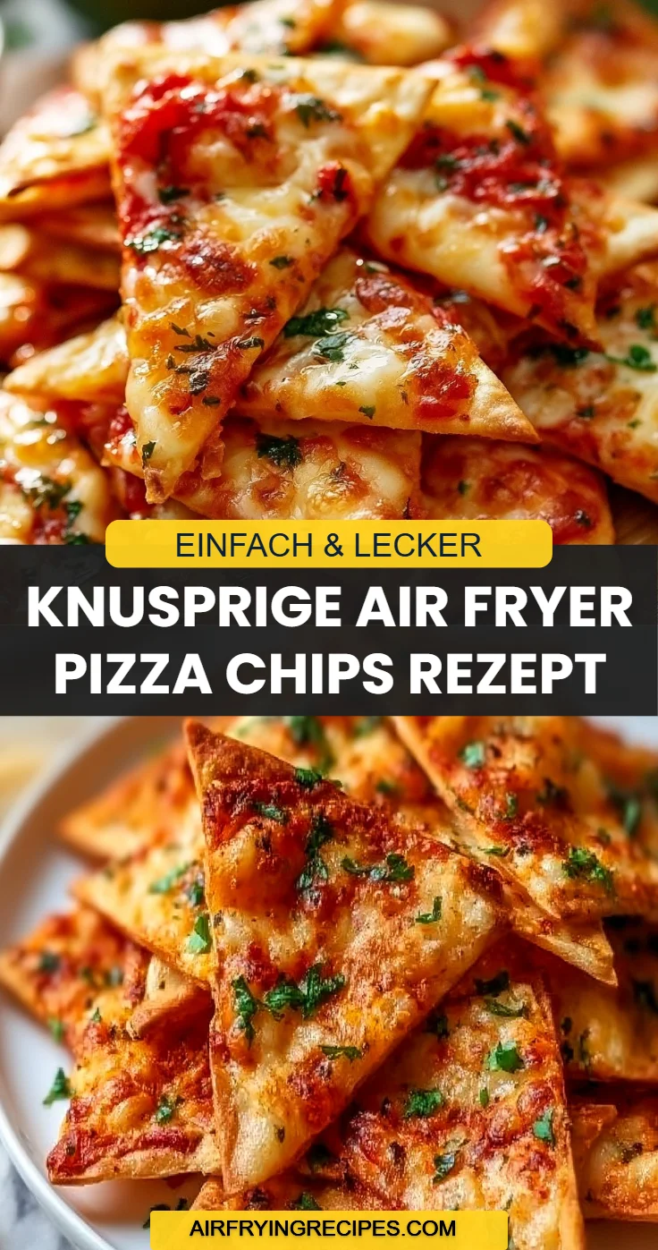 Knusprige Air Fryer Pizza Chips Rezept