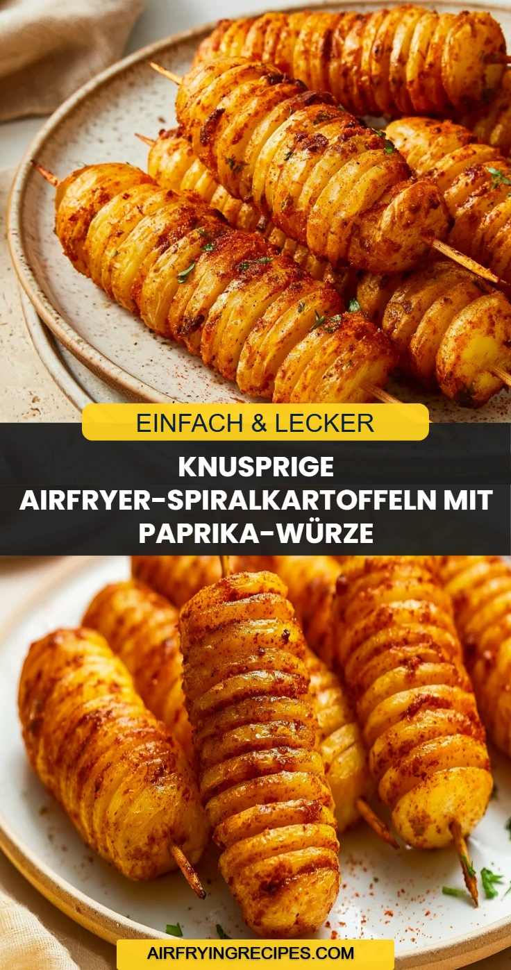 Knusprige Airfryer-Spiralkartoffeln mit Paprika-Würze