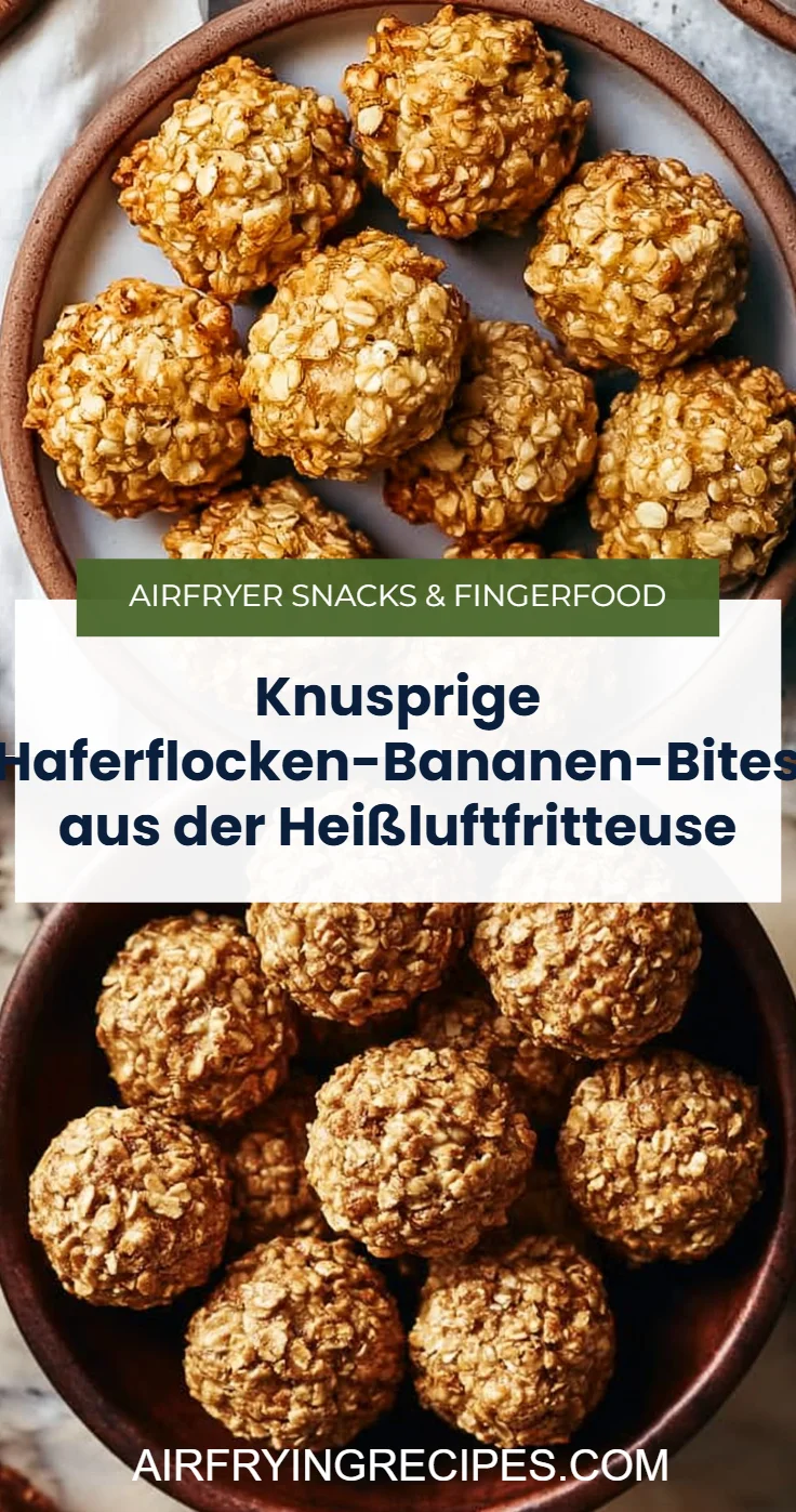 Knusprige Haferflocken-Bananen-Bites aus der Heißluftfritteuse