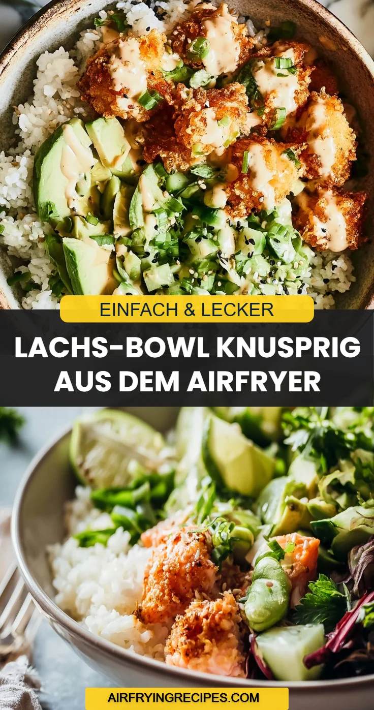 Lachs-Bowl knusprig aus dem Airfryer