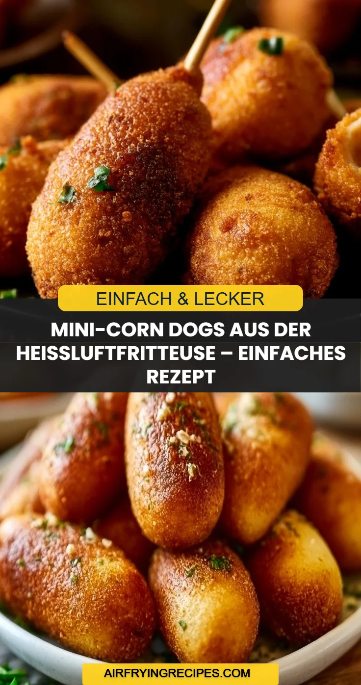 Mini-Corn Dogs aus der Heißluftfritteuse – Einfaches Rezept