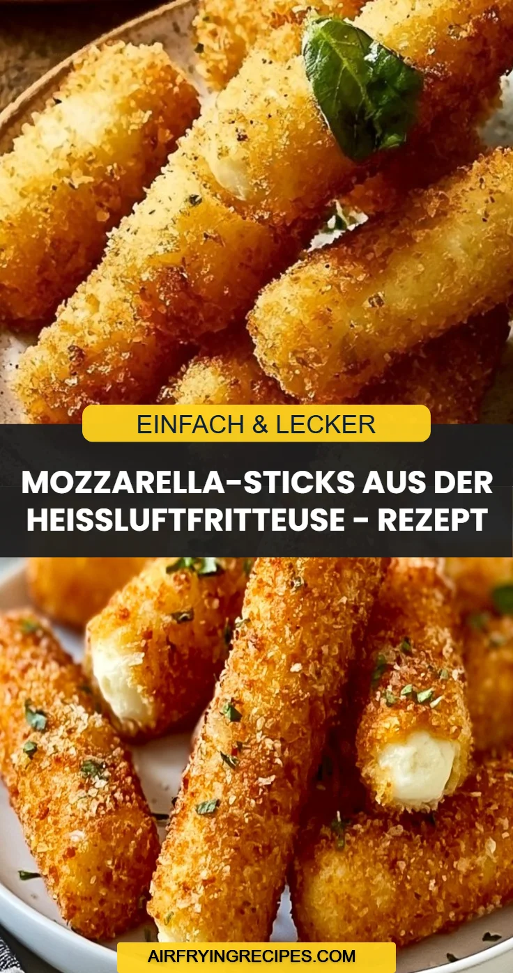 Mozzarella-Sticks aus der Heißluftfritteuse - Rezept