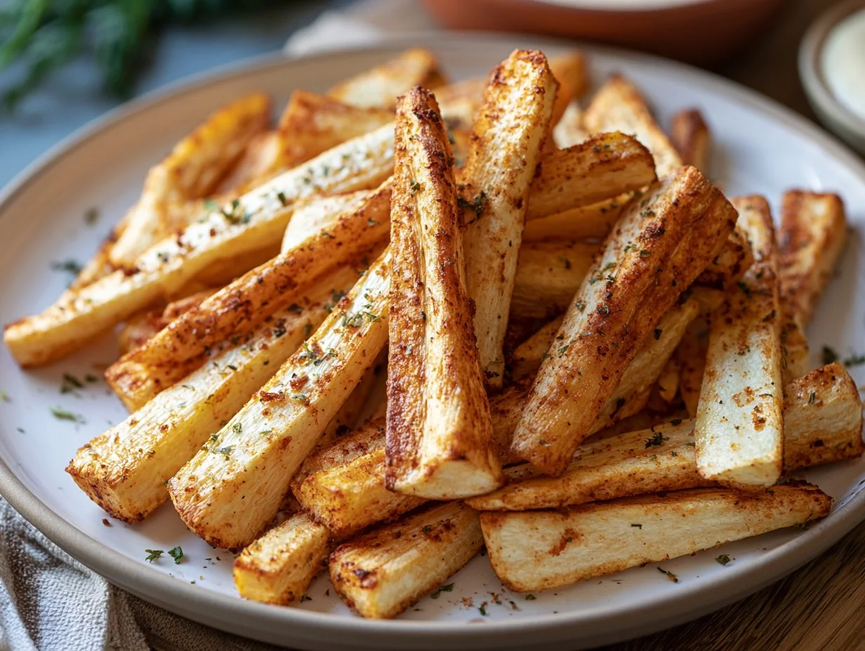 Pastinaken Pommes aus der Heißluftfritteuse