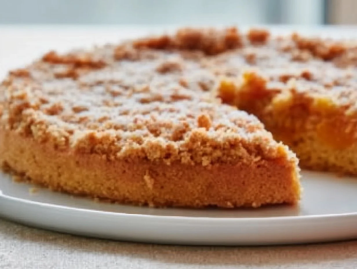 Streuselkuchen mit Aprikosen (auch in der Heißluftfritteuse)